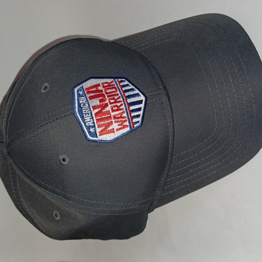 American Ninja Warrior Baseball cap adjustable velcro hat with red white + blue